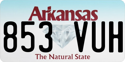AR license plate 853VUH