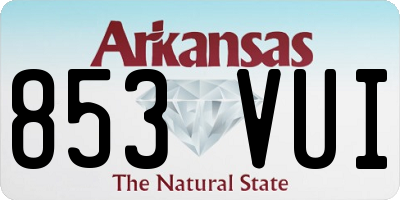 AR license plate 853VUI