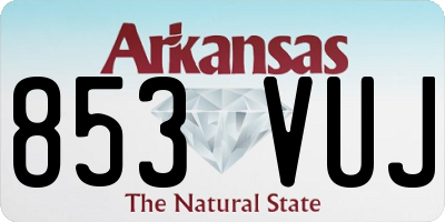 AR license plate 853VUJ