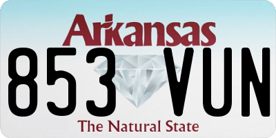 AR license plate 853VUN