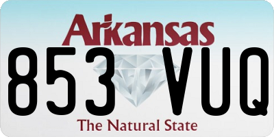 AR license plate 853VUQ