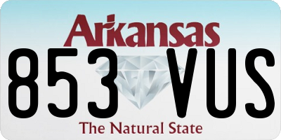 AR license plate 853VUS