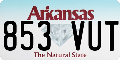 AR license plate 853VUT