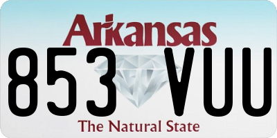 AR license plate 853VUU