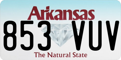 AR license plate 853VUV