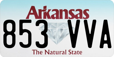AR license plate 853VVA