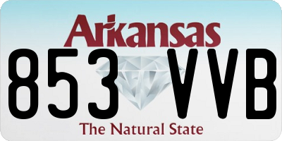 AR license plate 853VVB
