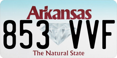 AR license plate 853VVF