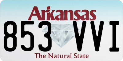AR license plate 853VVI