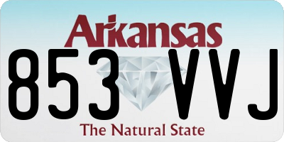 AR license plate 853VVJ