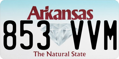 AR license plate 853VVM