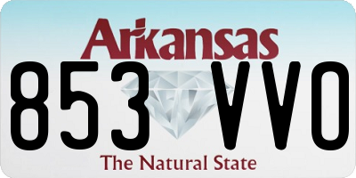 AR license plate 853VVO