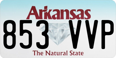 AR license plate 853VVP