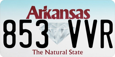 AR license plate 853VVR