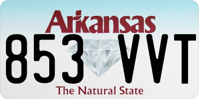 AR license plate 853VVT