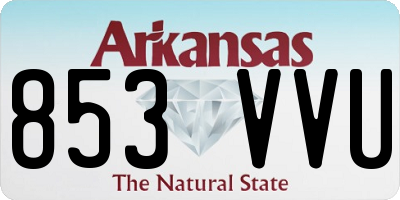 AR license plate 853VVU