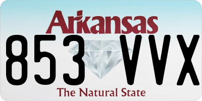 AR license plate 853VVX