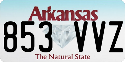 AR license plate 853VVZ