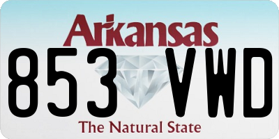 AR license plate 853VWD