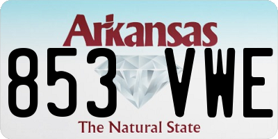 AR license plate 853VWE