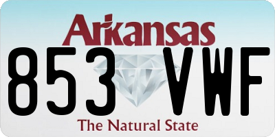 AR license plate 853VWF