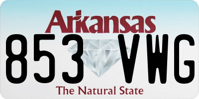 AR license plate 853VWG