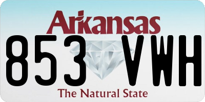 AR license plate 853VWH