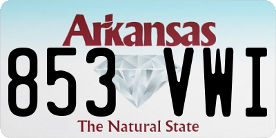 AR license plate 853VWI