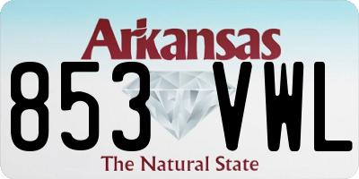 AR license plate 853VWL