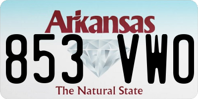 AR license plate 853VWO
