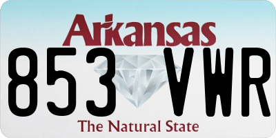 AR license plate 853VWR
