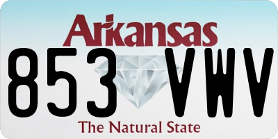 AR license plate 853VWV