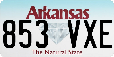 AR license plate 853VXE