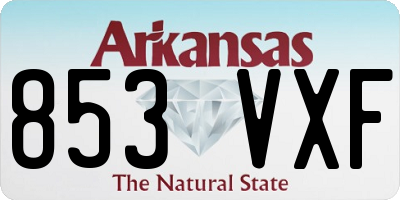 AR license plate 853VXF