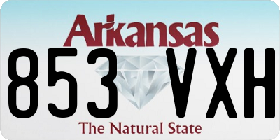 AR license plate 853VXH
