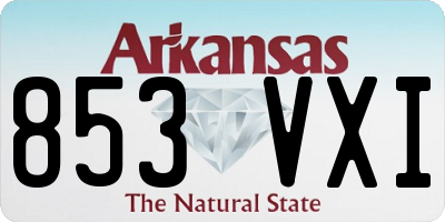 AR license plate 853VXI