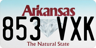 AR license plate 853VXK