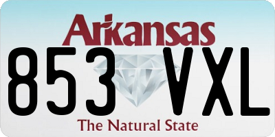 AR license plate 853VXL
