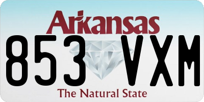 AR license plate 853VXM