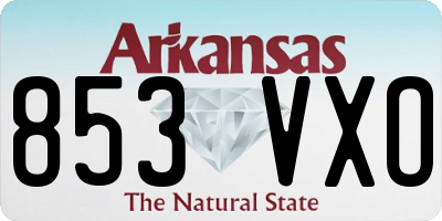 AR license plate 853VXO