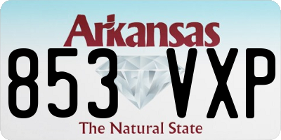 AR license plate 853VXP