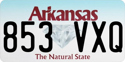 AR license plate 853VXQ