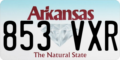 AR license plate 853VXR