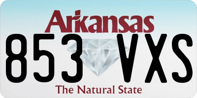 AR license plate 853VXS