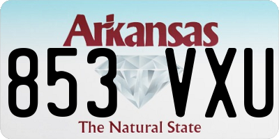 AR license plate 853VXU