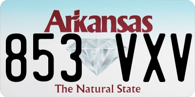 AR license plate 853VXV