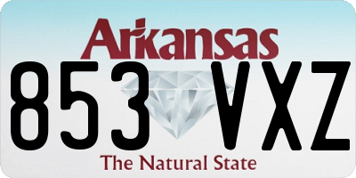 AR license plate 853VXZ