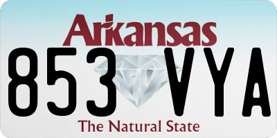AR license plate 853VYA