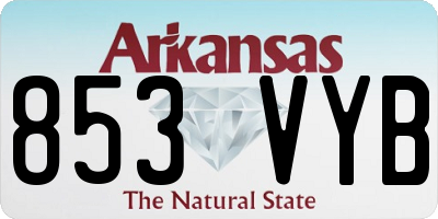 AR license plate 853VYB