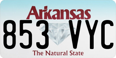 AR license plate 853VYC